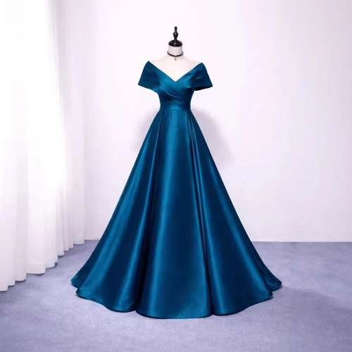 Satin festkleid lang - festkleid,