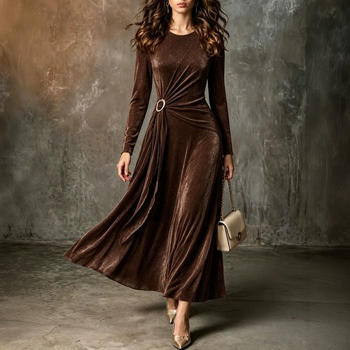 Damen midikleid langarm - damen,